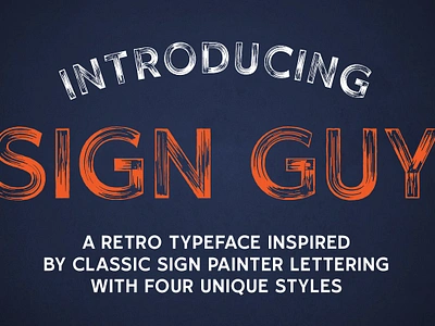 Sign Guy – Four Font Set display font font set gothic font hand lettered hand lettering hand painted retro font rough font san serif font sign gothic sign guy sign lettering sign painter sign painter font signage design signage font speedball lettering truck lettering vintage font weathered type