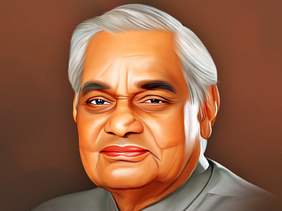 Shree Atal Bihari Vajpayee Painting 3d atal bihari vajpayee branding graphic design india logo motion graphics ui