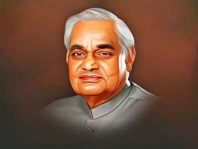 Shree Atal Bihari Vajpayee Painting 3d atal bihari vajpayee branding graphic design india logo motion graphics ui