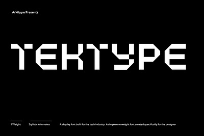 Tektype Font alternates brand branding display font e sport hi tech logo logo design logo font logotype font sports typeface stylistic alternates stylistic sets tech technology technology font tektype font