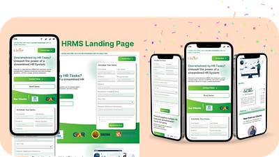 Designed HRMS Landing Page - Glansa Solutions (Converted Leads) branding graphic design hrms landing page landing page leads conversion motion graphics ui ux