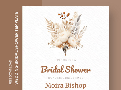 Boho Wedding Bridal Shower Invitation Free Google Docs Template bridal bridal fête bridal shower bridal shower invitation docs free google docs templates free template free template google docs google google docs hen party hootenanny invitation invite shower template wedding wedding invitation wedding invite