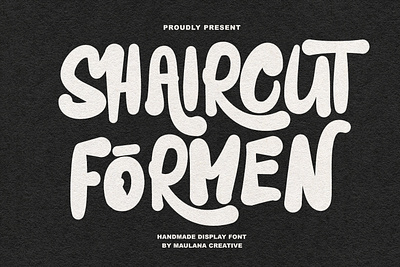 Shaircut Forman Handmade Display Font animation branding font fonts graphic design logo nostalgic