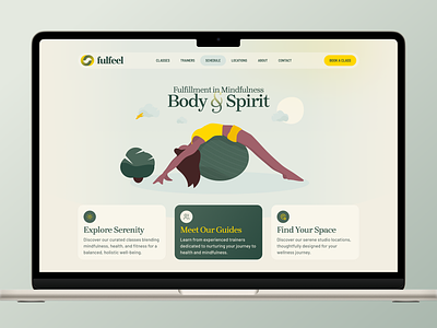 Wellness Studio UI Design color palette colors design fitness health mindfulness ui web design website wellbeing