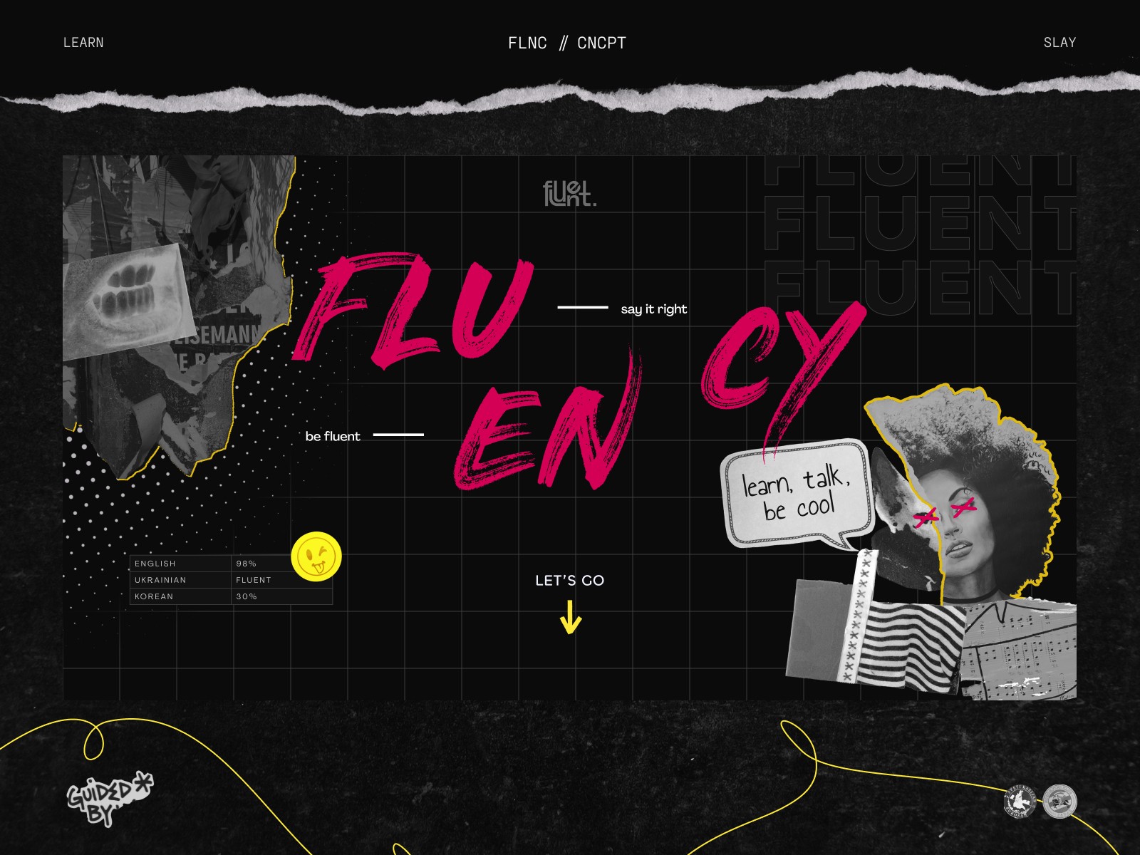 Fluency // Website blacklead blacklead studio course design education landing language learn page product school study university web website work