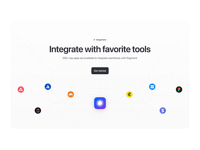 Integrations app apps banner connections cta dashboard features illustration integrate integrations landing page logo section tools ui ux web app web design website