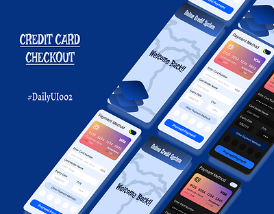 Modal For Credit Card Checkout - DailyUI Day002 dailyui dailyui001 design graphic design mobile application dailyui001 ui ui ux design web design