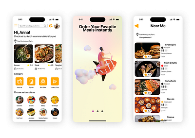 Food Ordering App app design gradient ios ios app design mobile app design ui ui ux ui ux design ux