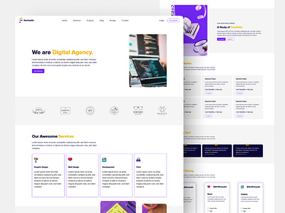 Digital Agency - Landing Page Design digital agency digital agency landing page landing landing page landing page ui landingpage marketing agency marketing agency landing page marketing company ui ui design uidesign ux design uxdesign web ui web ui design website