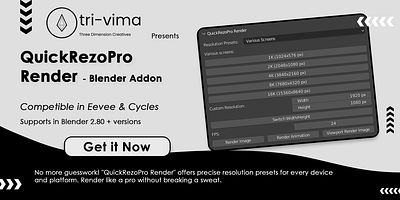 Quick Rezo Pro Render - Blender Addon 3d 3d design 3d rendering blender addons illustration quickrezopro