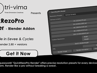 Quick Rezo Pro Render - Blender Addon 3d 3d design 3d rendering blender addons illustration quickrezopro