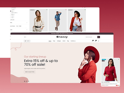 Fashion Landing Page Design design fashion fashion web graphic design landing page minimal shoppage snazzy theme ui