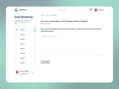Quiz Page agrotech branding design figma illustration interaction design product design ui user research ux visual design