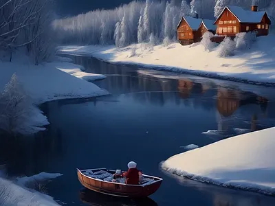 River animation graphic design