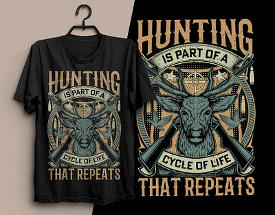 Custom Hunting T-shirt Design custom t shirt design deer hunting hunting hunting quote hunting t shirt hunting t shirt design vintage t shirt design