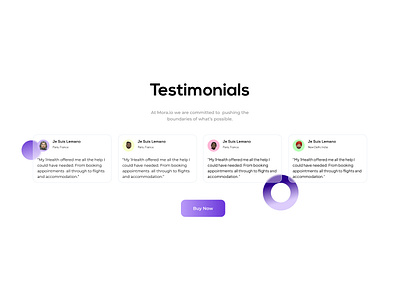 Testimonials UI design interface product design saas ui uiux ux web website