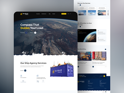 Seaworld Shipping | Logistics Website Homepage Experience africa design logistics ui ux web site