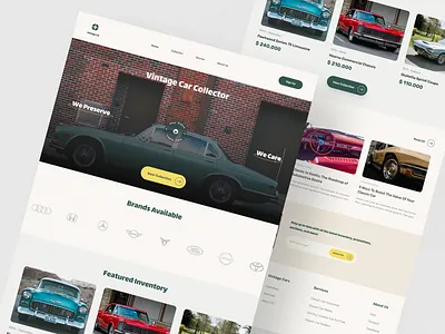 Vintage Car - Landing Page design ui uiux design user experience user interface ux web design website