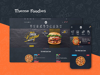 Food Website burget food website foodies foodstore landing page landingpage odoo pizza website