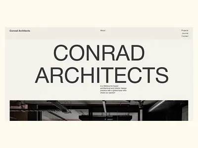 Conrad Architects | corporate redesign animation design ui ux web