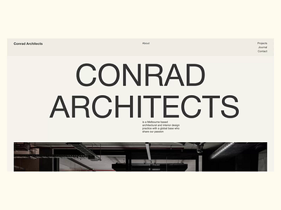 Conrad Architects | corporate redesign animation design ui ux web