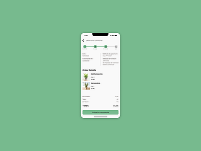 Daily UI 017 - Purchase Receipt dailyui design e commerce ecommerce mobile order plant plants purchase receipt ui