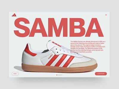 Adidas Sambas - Landing Concept branding design graphic design landing minimal typography ui ux web