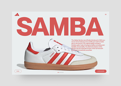 Adidas Sambas - Landing Concept branding design graphic design landing minimal typography ui ux web