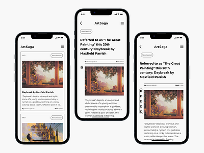 ArtSaga - Social Share Design artblog blog design minimaldesign mobiledesign socialshare ui uiux ux visualdesign