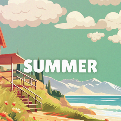 Summer and Winter animation animation beach cold colorful design dribbble graphic design graphics illustration motion motion graphics snow summer warm winter