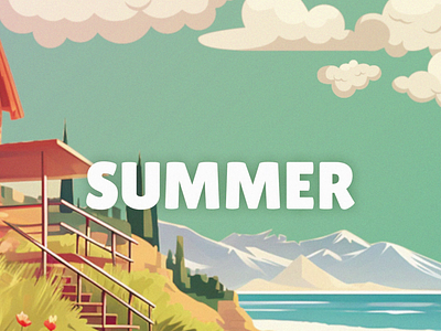 Summer and Winter animation animation beach cold colorful design dribbble graphic design graphics illustration motion motion graphics snow summer warm winter