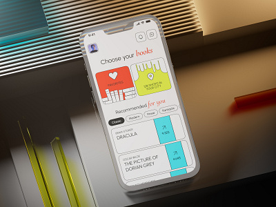 Book shop | Mobile App 3d design interface mobile ui ux