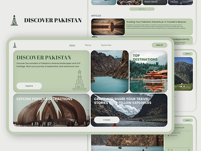 Discover Pakistan: Case Study casestudy design figma landing page pakistan research tourism travel ui ux web design