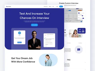 Intervio - Job Interview Landing Page career design employment interface interview job job search landing landing page modern recruitment saas software ui ui ux ui design web website concept website design