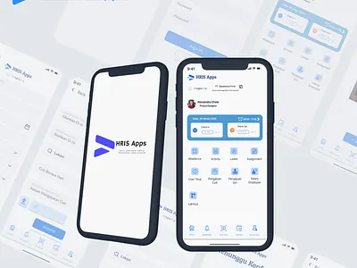 Redesign HRIS Online Attendance Application branding logo ui