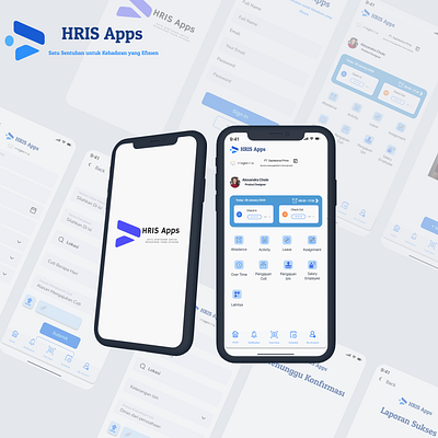 Redesign HRIS Online Attendance Application branding logo ui