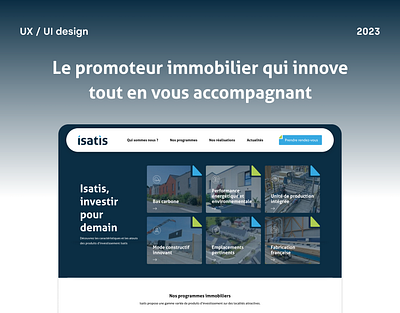 Isatis - Webdesign for a real estate developer