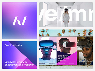 Adaptive Immersion Logo and Branding adaptive immersion ai artificial intelligence brand guide brand guidelines branding minimal minimalistic modern purple simple virtual reality vr