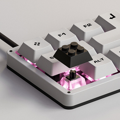 Mini keyboard 3d 3d render blender keyboard lego minimal design product design switch