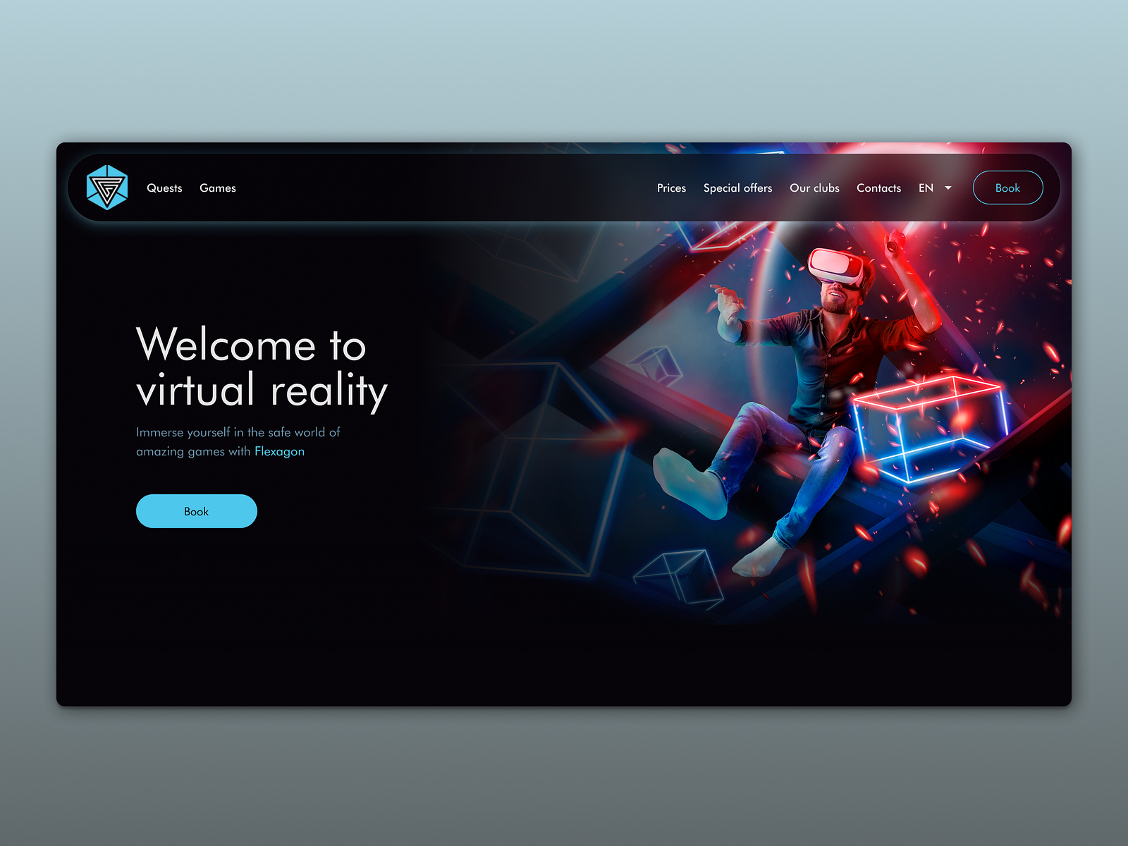 VR Games club landing by Olena on Dribbble