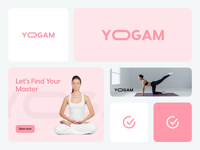 Yogam Logo Branding design branding joga logo joga master branding logo yogam
