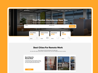 Stanza Space Website design branding design figma ui ux web design webflow website