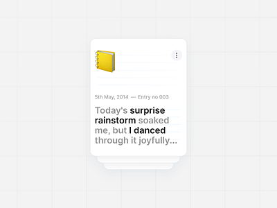 Diary Entry component design diary diary entry ui widget