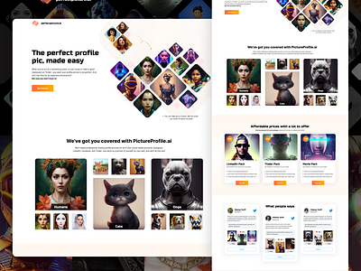 Photo Ai Generator Landing page ai chat genarator photo ui