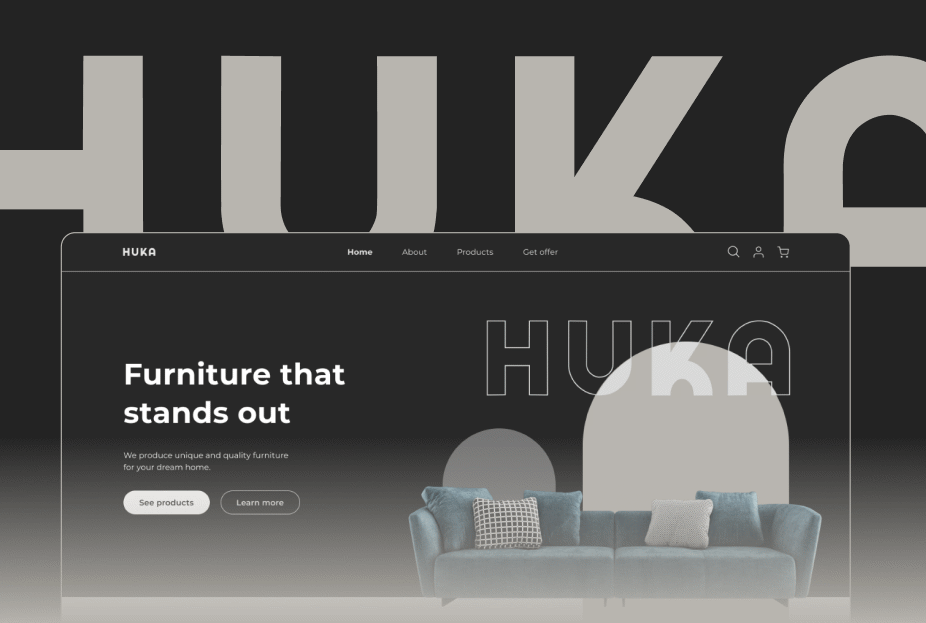 Website design - HUKA design e commerce figma web design website website design