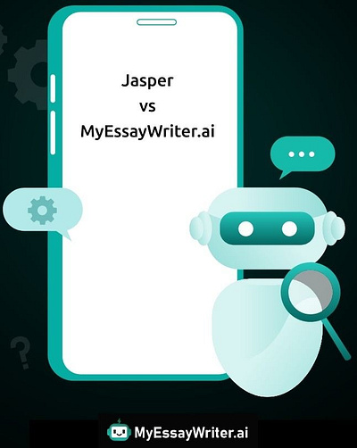 Jasper vs. MyEssayWriter.ai: Essay Writing Face-Off graphic design