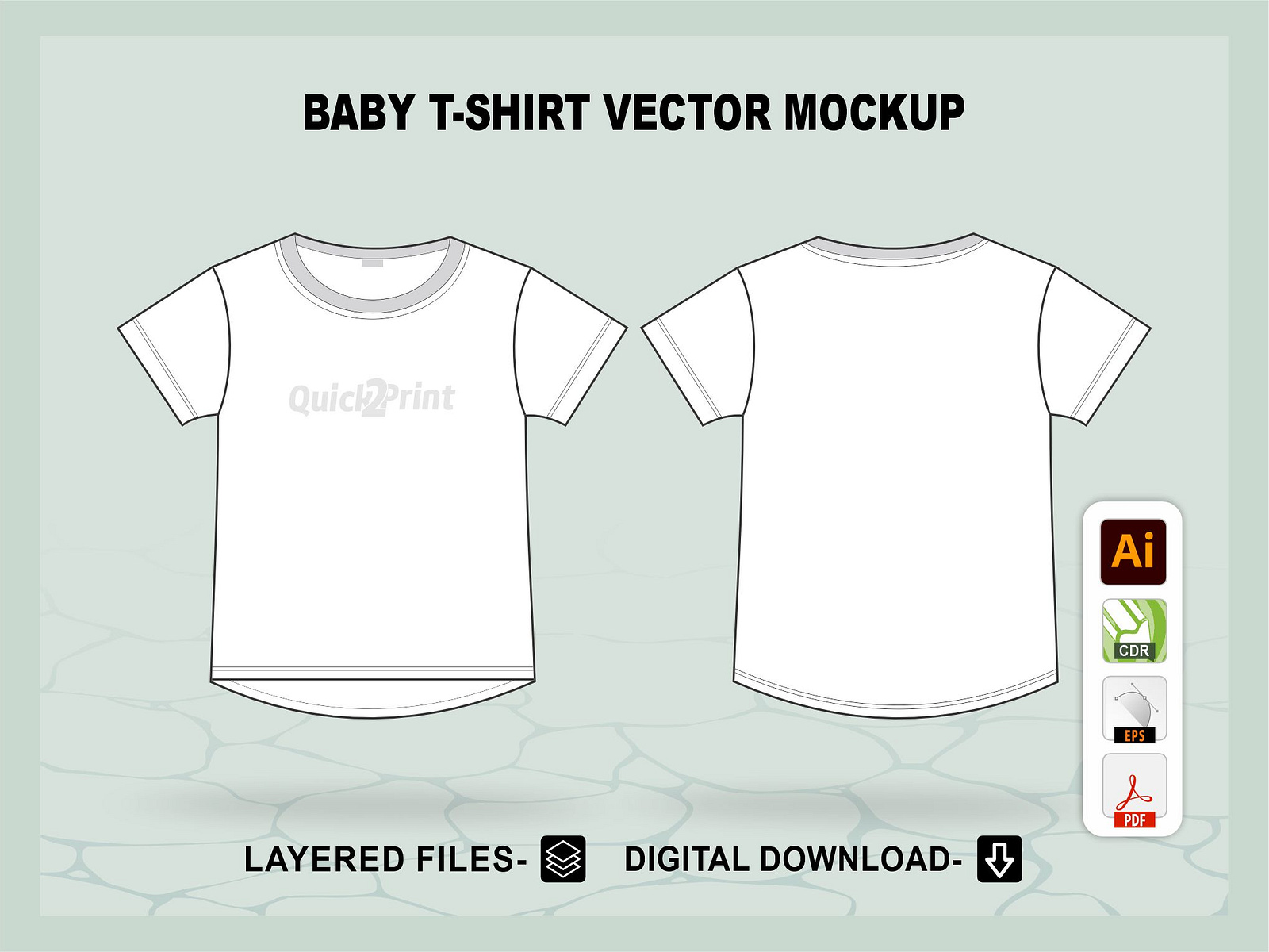 Baby Tshirt vector mockup template by Quick 2 Print on Dribbble