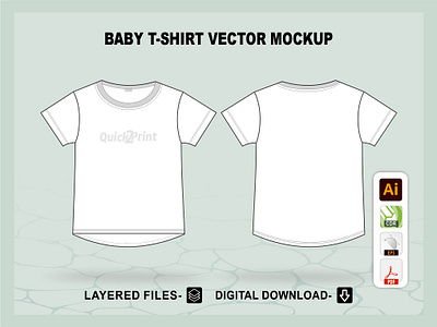 Baby T-shirt vector mockup template baby t shirt baby t shirt mockup baby t shirt template t shirt mockup