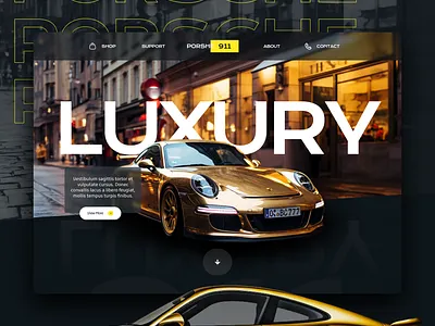 Porsche web concept modern concept ui ux web design
