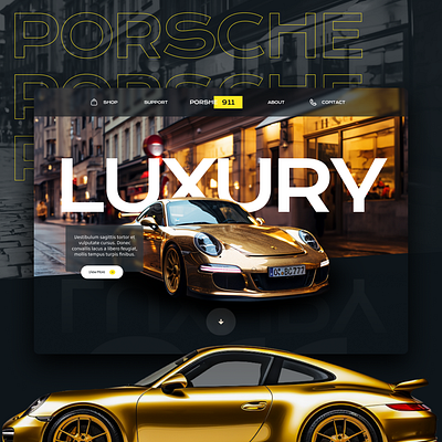 Porsche web concept modern concept ui ux web design